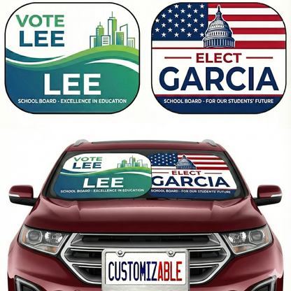 Custom Vehicle Advertising for Local Election Campaign.