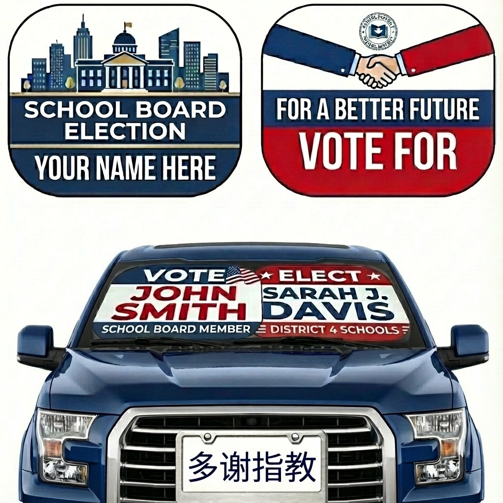Custom Vehicle Advertising for Local Election Campaign.